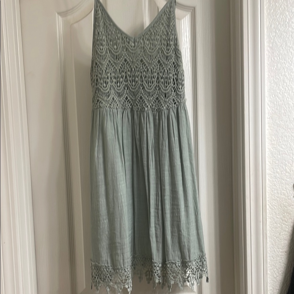Poetry Elegant Lace Dress in sage green size medium